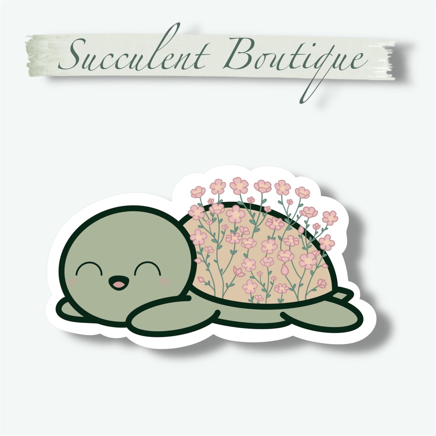 Flowering Turtle Sticker