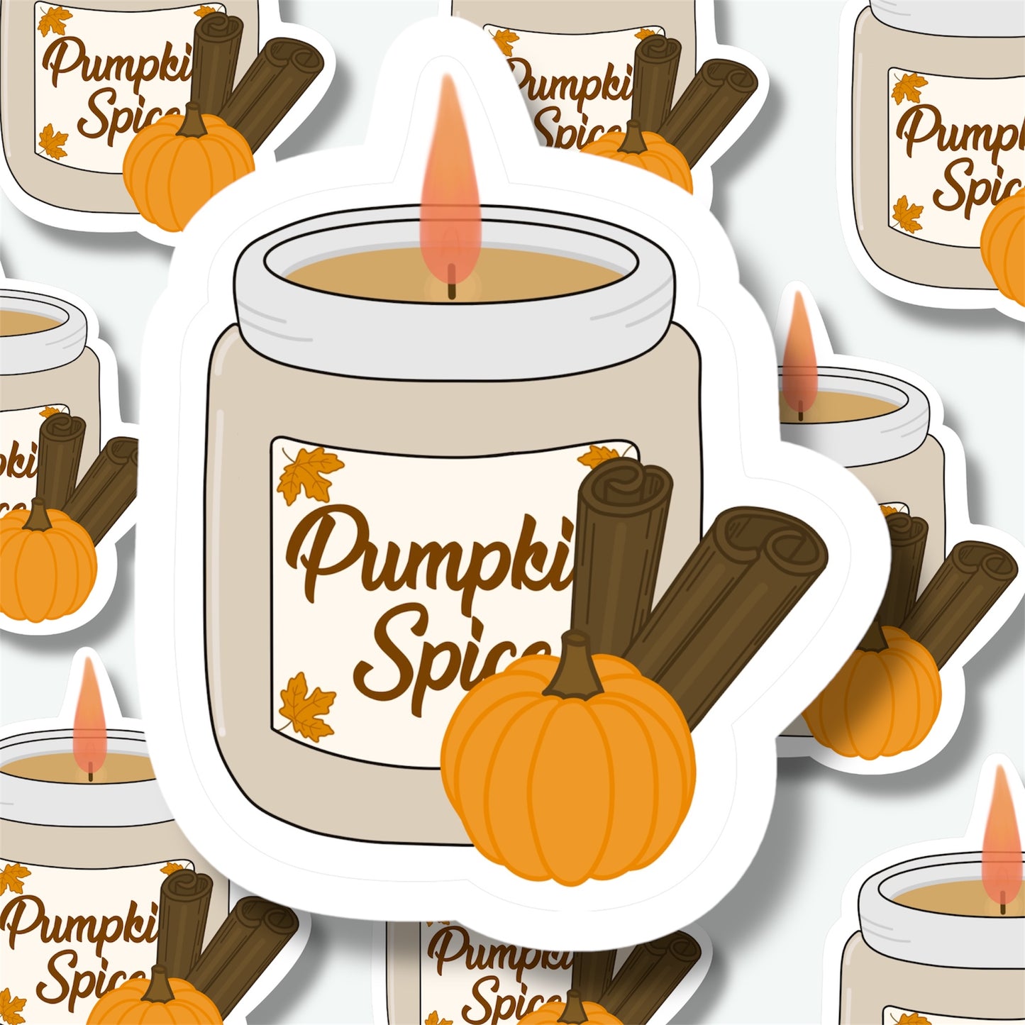 Pumpkin Spice Candle Sticker