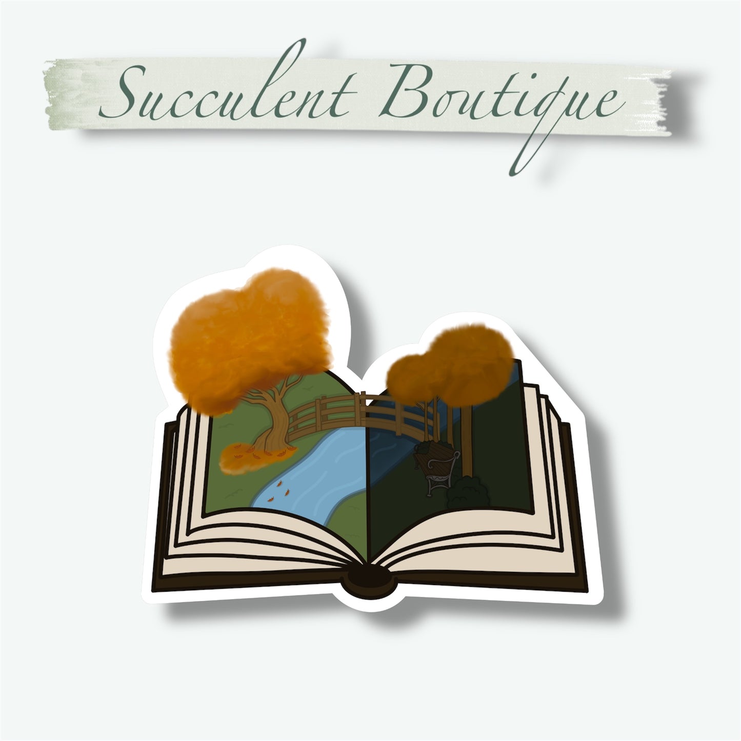 Fall Book Sticker