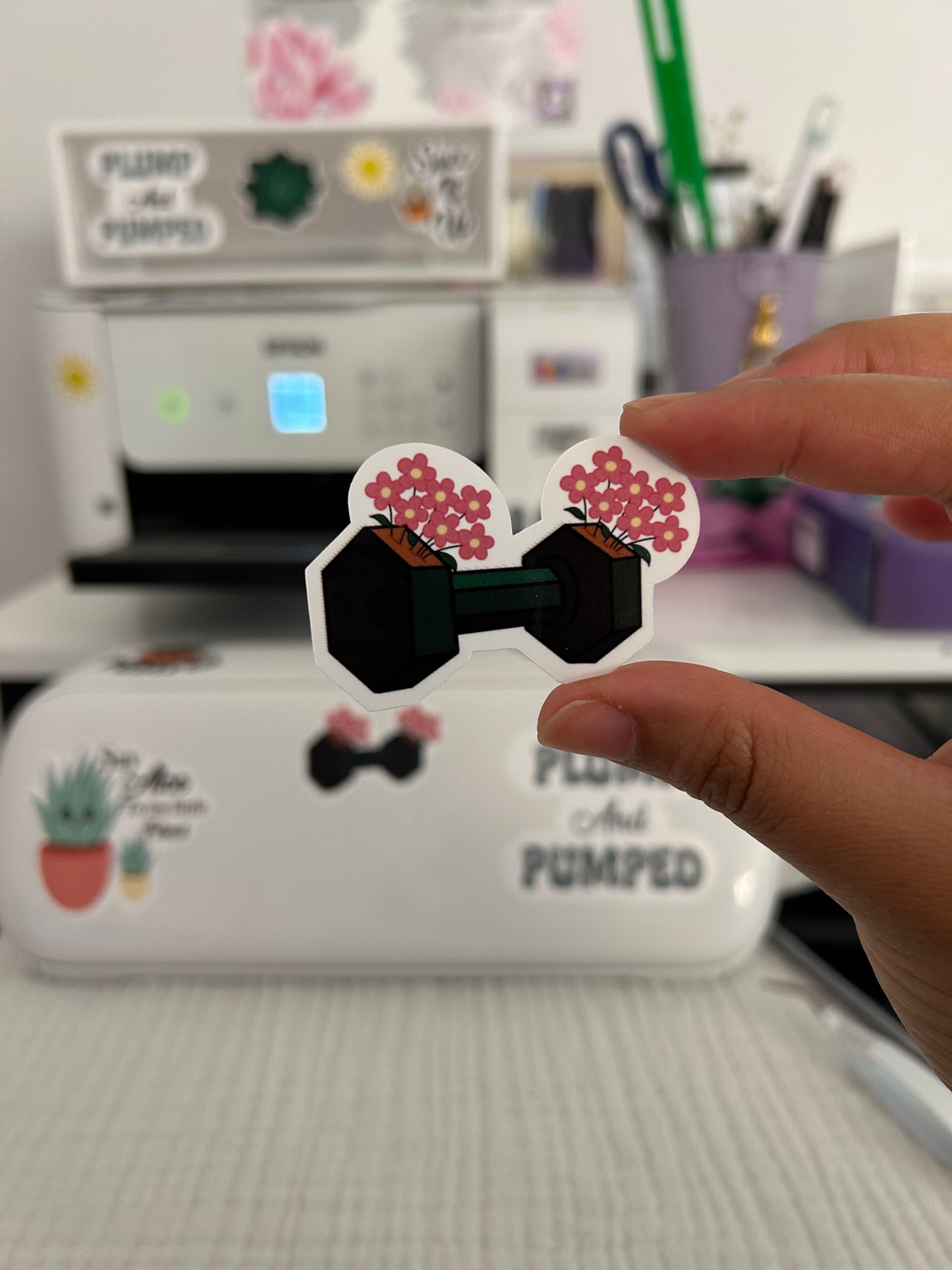 Flowering Dumbbell Sticker