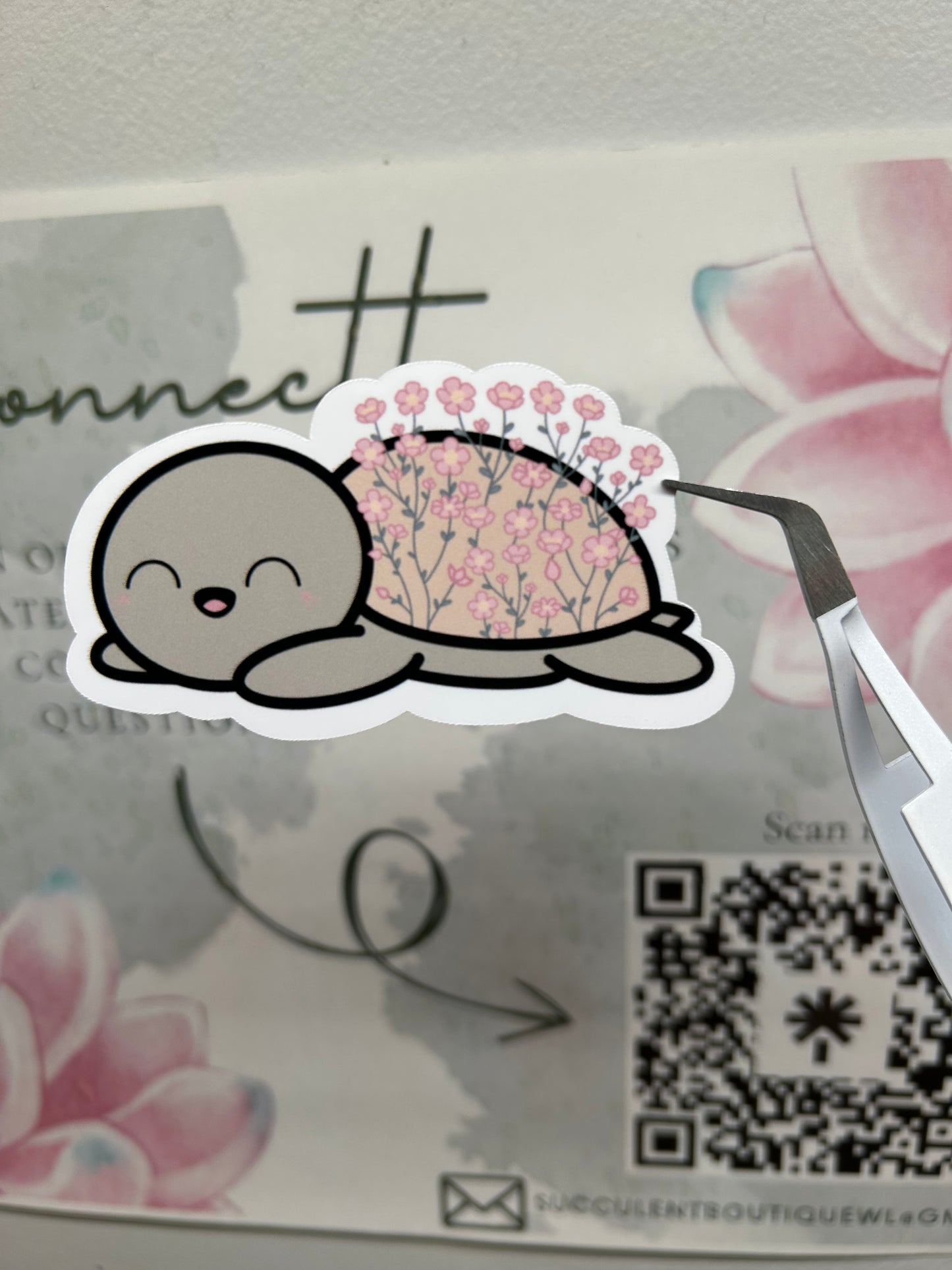 Flowering Turtle Sticker