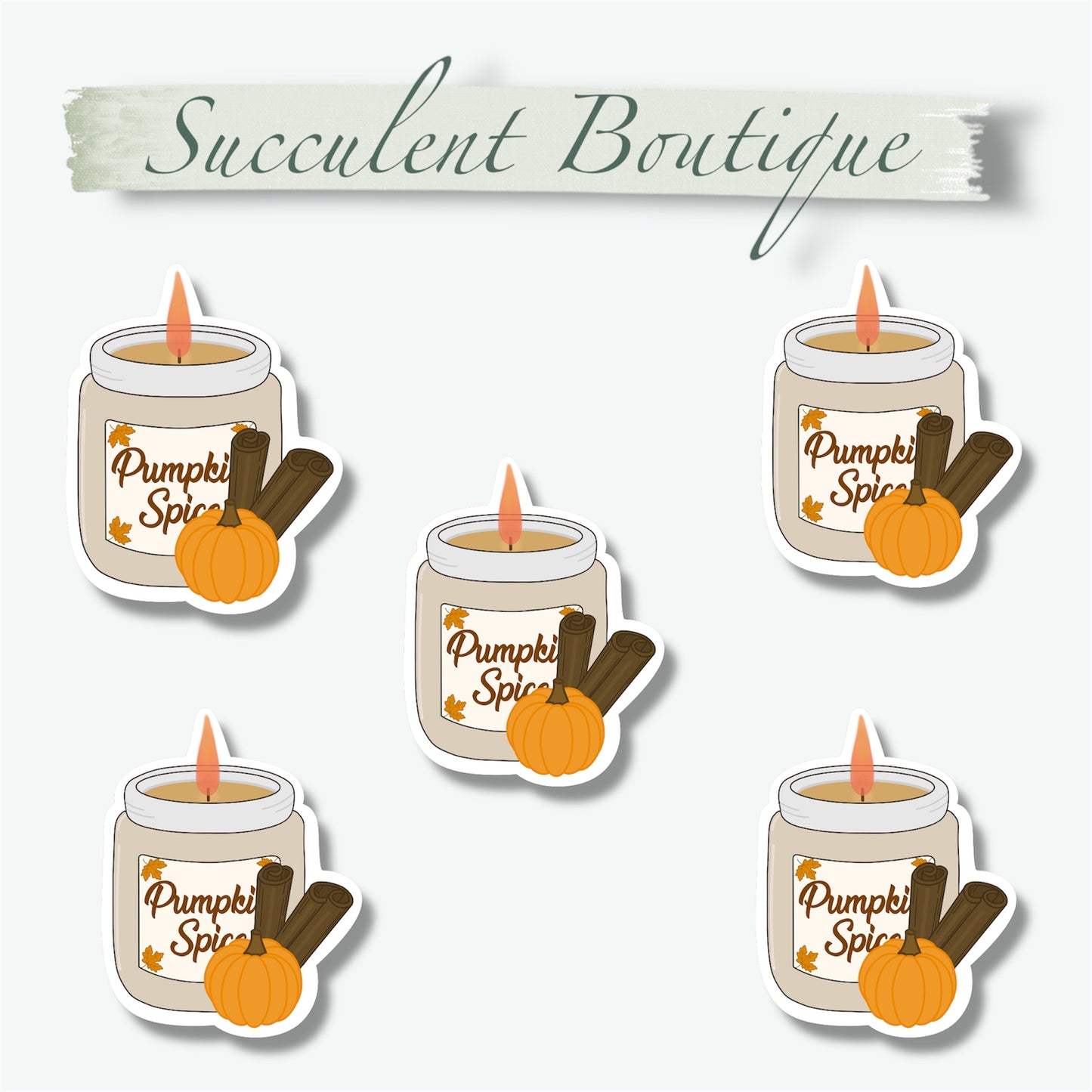 Pumpkin Spice Candle Sticker