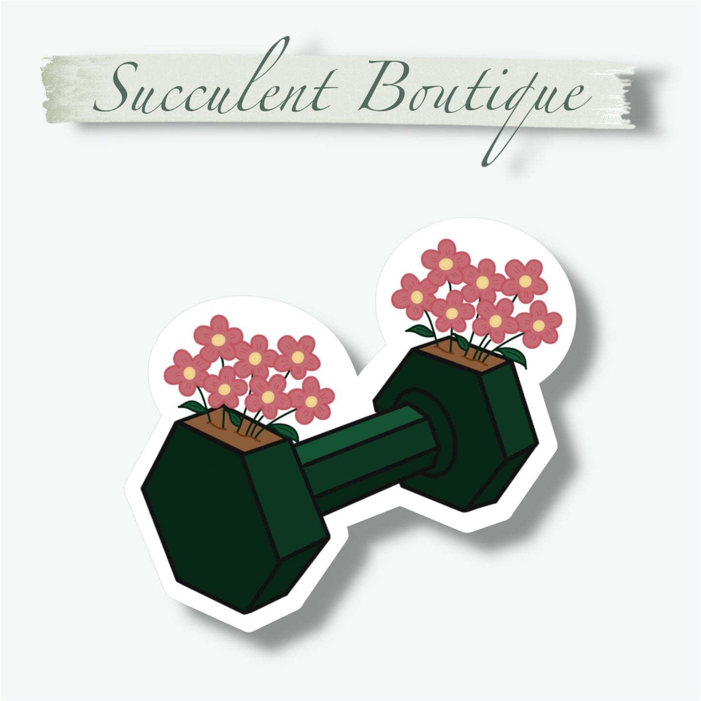 Flowering Dumbbell Sticker