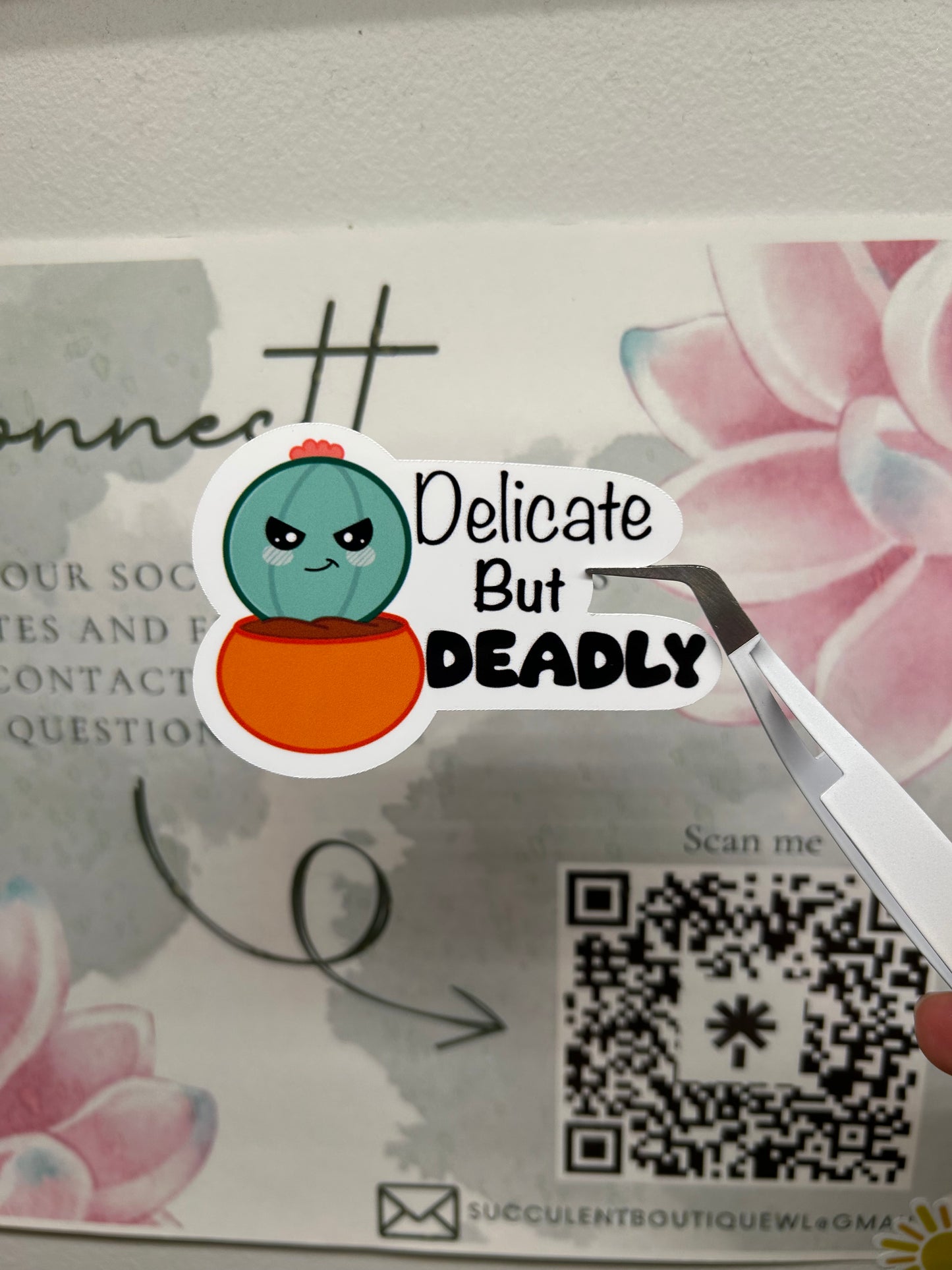Delicate But Deadly Ruby Sticker
