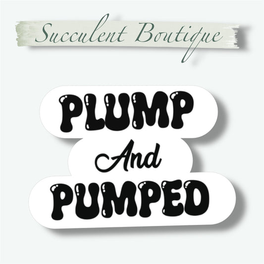 Plump and Pumped Stickers | 2 Options