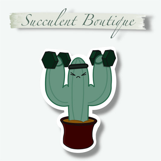 Cactus Jack Lifting Dumbbells Sticker