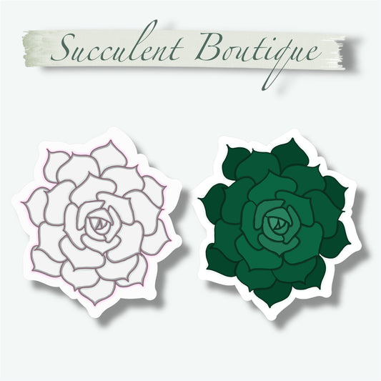 Mini Echeveria Set | One Set Of 4 Stickers