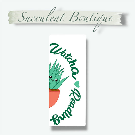 Watcha Reading Bookmark | Ally Aloe Peaking Out