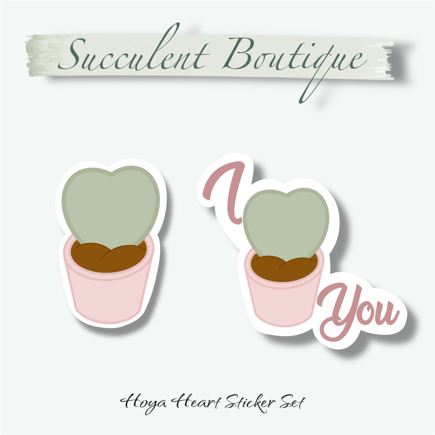 Hoya Heart Sticker Set