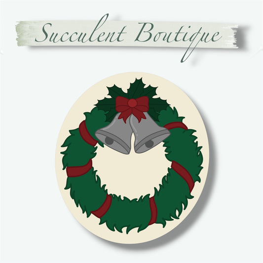 Holiday Wreath With Bells Sticker