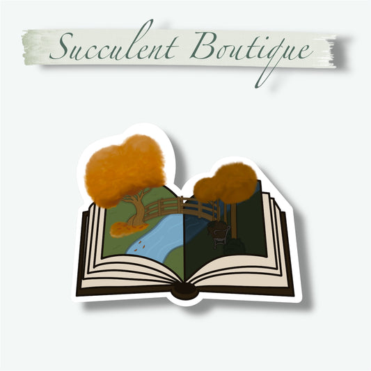Fall Book Sticker