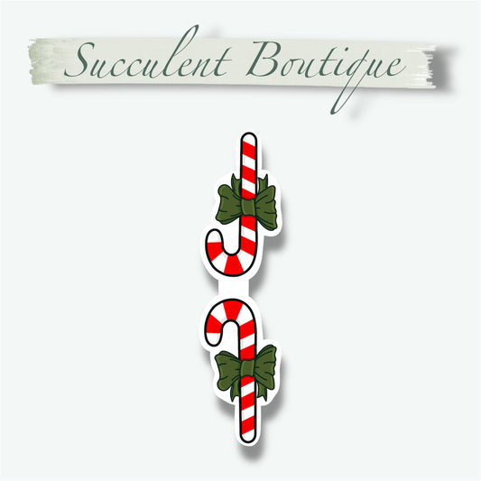 Candy Cane Magnetic Bookmark