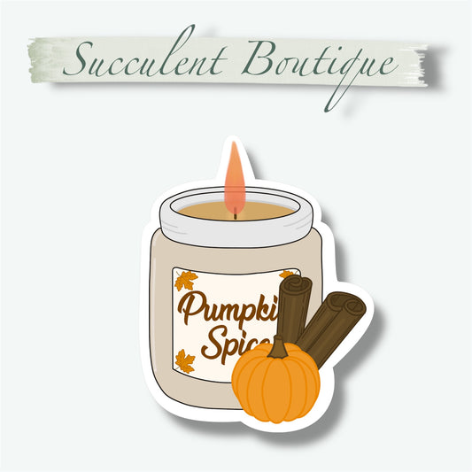 Pumpkin Spice Candle Sticker