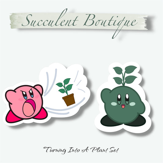 Transforming Into A Plant Sticker Set