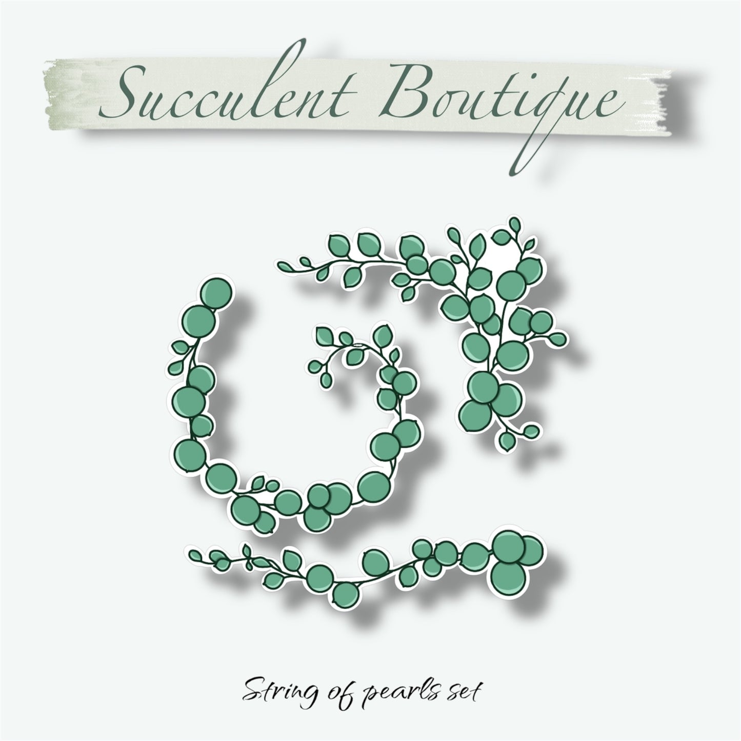 String Of Pearls | Die Cut Sticker Set