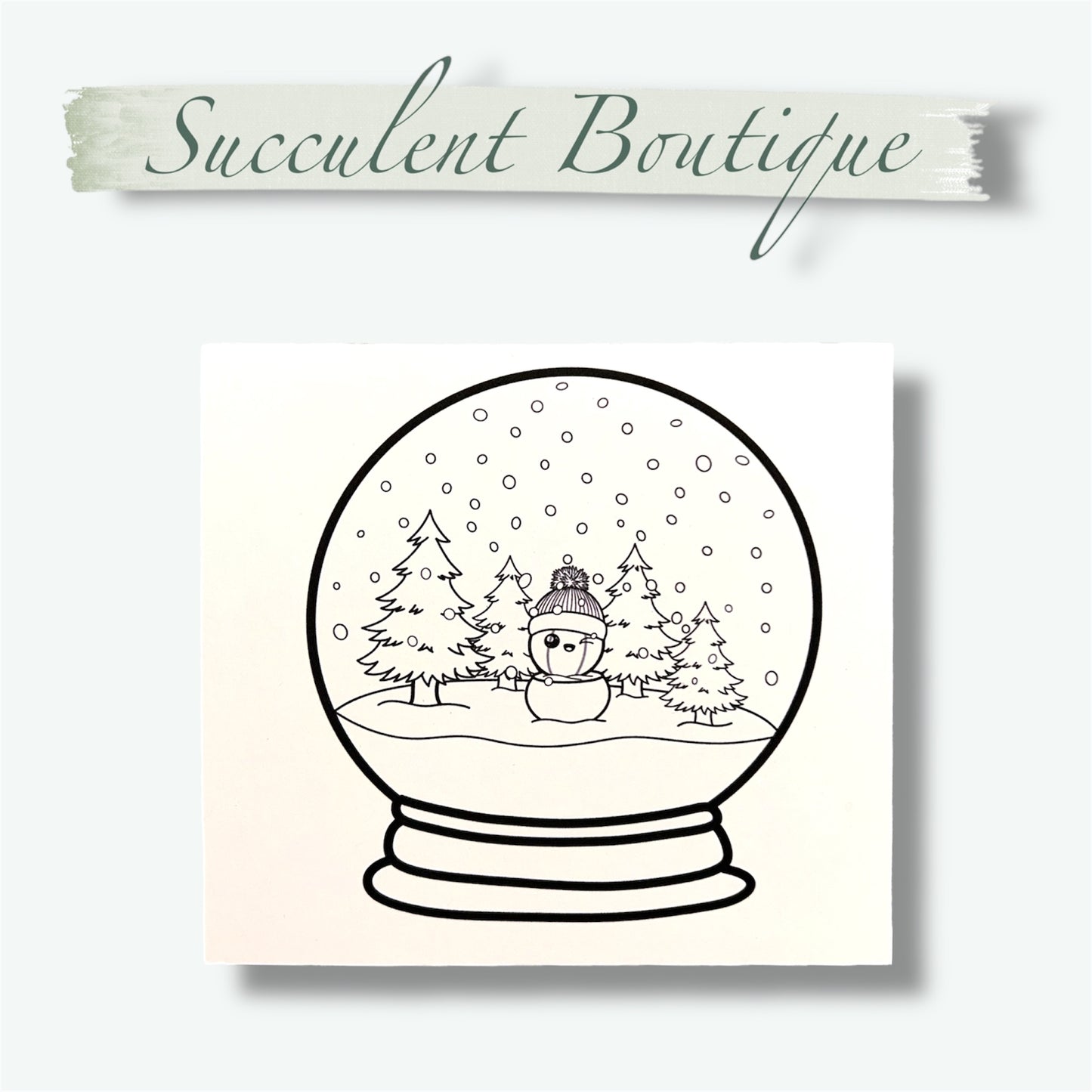 Ruby’s Snow Globe Coloring Card With Crayons