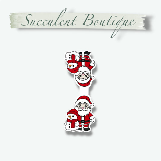 Santa & Snowman Magnetic Bookmark