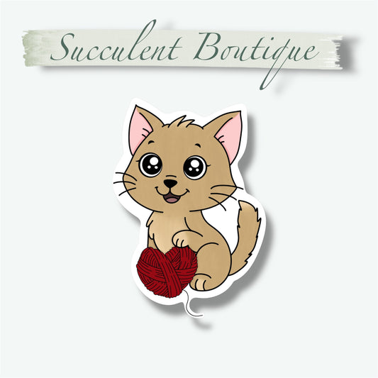 I Love You A Knot Kitten Sticker